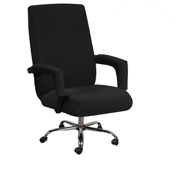 Moyic Funda para silla antisuciedad, elástica, para fiesta, playa, hogar, Hotel, oficina, dormitorio, sillón, funda protectora extraíble a prueba de Cubiertas para muebles de jardín Negro L Moyic HA066527-07