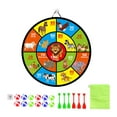 thumbnail image 3 of Tablero de dardos de doble cara perfecl de 29 pulgadas con 12 bolas adhesivas juego de objetivo, 3 of 8