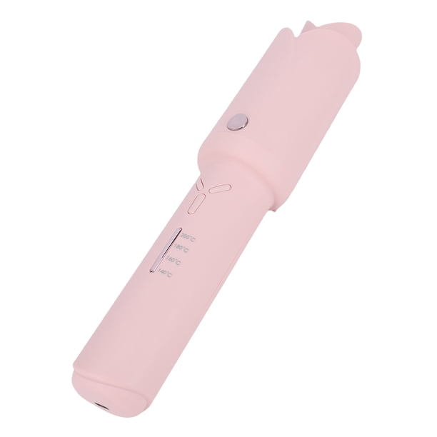 Rizador De Pelo Automático De 60 W, Rizador Automático Inalámbrico Recargable Con Rotación Automática Para Uso En El Hogar Y Viajes, Color Rosa