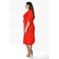 thumbnail image 2 of Vestido camisero de lino Roman Fashion /Tallas Extras, 2391 (Rojo) rojo 38, 2 of 7