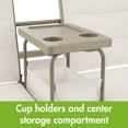 thumbnail image 2 of Mainstays Cobble Hill 2-Seat Steel Canopy Porch Swing with Centre Table, Cream, 2 of 7