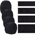 thumbnail image 6 of 8 Yards 4 styles Polyester Non Slip Knitted Elastic Belt Wave Silicone Gripper Elastic Band for Clothing Sewing Black 20~38x1.2mm 2 yards/style, 6 of 6