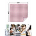 thumbnail image 4 of Pink Cloth Napkins Set of 6 Reusable Dinner Napkins, Grid Checkered Plaid Gingham Lattice Trellis Cocktail Napkin Washable Table Napkins for Wedding/Holiday Party/Baby Shower 20"x20", 4 of 7