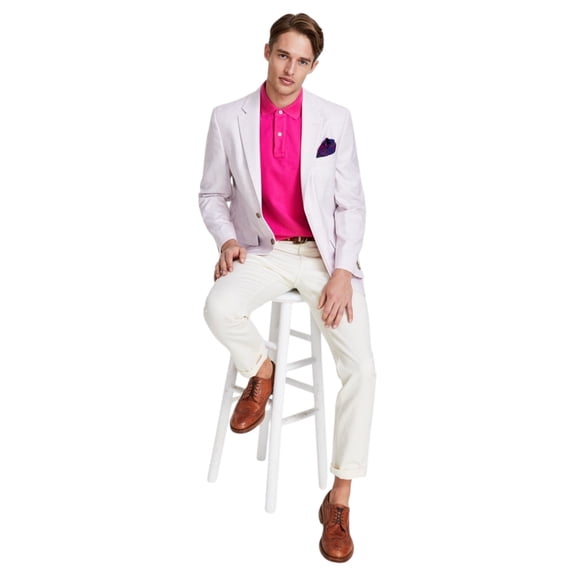Nautica Mens Modern fit Sport Coat Blazer 38 S Pink Solid