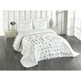 thumbnail image 3 of Ambesonne Modern Quilted Bedspread Set 3 Pcs, Big Little Pop Art Dots, Queen Size, Black White, 3 of 5