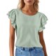 thumbnail image 2 of Camiseta de verano holgada y casual para mujer a la última: versátil, fácil de cuidar, perfecta para vaqueros y ocasiones especiales, 2 of 6
