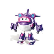 Super Wings - Deluxe Transforming Supercharged Crystal | Plane to Bot | 6" Scale | Season 4 New Character for 3 4 5 6 Year Old Kids | Light and Sound Effect | Toy for Preschool Kids
