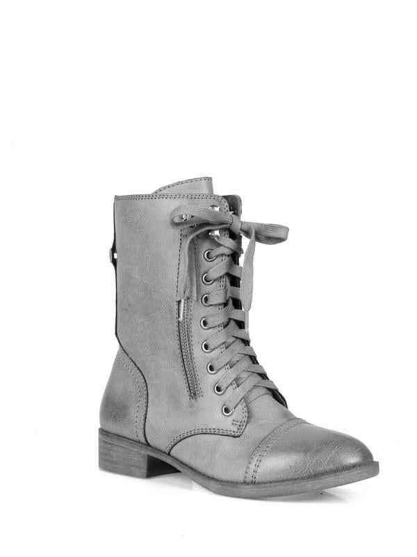 gray combat boot