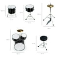 thumbnail image 7 of Best Choice Products 5-Piece Kids Beginner Junior Drum Set, Percussion Instrument Starter Kit w/ Stool - Black, 7 of 7