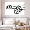 thumbnail image 2 of Elephant Stock Linear Paws Ii Wall Art - Horizontal Canvas Wall Art - Living Room Wall Decor - Animal Canvas - White And Black Decor By Jennifer Paxton Parker - 51" x 34", 2 of 8