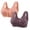 AX24_Pink&Purple, variant on Front Closure Bra for Seniors Women Button Down Soft Wireless Bra Wide Strap Lace Bralettes Purple&Beige 44