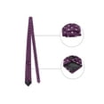 thumbnail image 2 of INSPIRE CHIC Men's Polka Dots Necktie, Tie Clip, Cuff Links, Pocket Square Set Business Wedding Dark Purple, 2 of 6