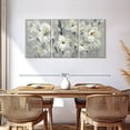 thumbnail image 3 of Elephant Stock Flowers On Gray Ii Wall Art - Horizontal Multi Panel Canvas - Living Room Wall Decor - Floral And Botanical Multi Panel - Blue And Beige Decor By Silvia Vassileva - 62" x 30", 3 of 8