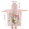 thumbnail image 2 of Kuromi And My Melody Kids Beach Towels with Hood Soft Quick Dry Absorbent Hooded Towels Bath Robe for Swim Pool Bath Poncho Towels, 2 of 7