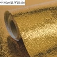 thumbnail image 2 of Gold Kitchen Backsplash Wallpaper Stickers Peel and Stick Aluminum Foil Contact Paper Self Adhesive Waterproof Oil-Proof Heat Resistant Wall Sticker for Countertop Drawer Liner, 2 of 6