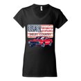 thumbnail image 2 of Wild Bobby Ford Shelby Vintage USA Country Plate Women Standard V-Neck Tee, 2 of 6