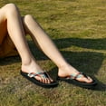 thumbnail image 5 of Women Beach Sandals Lightweight Flip Flops Non Slip Summer Thong Sandals with Arch Support Weave Rainbow US 9, 5 of 7