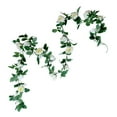 thumbnail image 3 of LOLIPPYY 2.2m Artificial Flower Garland String with 16 Rose Vines Rattan for Wedding, Valentine's Day, Home, Party, Balcony, Table Decor (Ivory), 3 of 7