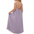 thumbnail image 4 of Girls Dresses Summer Backless Cami Dresses Sleeveless House Dress Purple Flowy Dress Long Sundress Cute Summer Outfits, 4 of 6