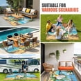 thumbnail image 4 of Tropical Plants Outdoor Rug for Patio/Deck/Porch, Non-Slip Large Area Rug 5 x 7 Ft, Coastal Beach Coconut Tree Palm Leaves Indoor Outdoor Rugs Washable Area Rugs, Reversible Camping Rug Carpet Runner, 4 of 8
