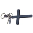 thumbnail image 2 of Porte-clés Croix Rétro en Cuir Porte-Clés Croix Religieuse Décoration Pendentif pour Amoureux Cadeau, 2 of 4