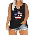 thumbnail image 1 of Birdeem Women Oversize Summer Women Printed V-Neck Tank Sleeveless Tee Plus Tops, 1 of 8