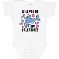 thumbnail image 3 of Inktastic Will you be my Valentine with Cute Shark and Hearts Boys or Girls Baby Bodysuit, 3 of 5