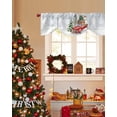 thumbnail image 4 of Christmas Tie Up Valances Curtain, Winter Truck Xmas Pine Tree Dog Snowman Snowfall Adjustable Rod Pocket Short Window Treatment Tie Up Curtains Valances for Kitchen Living Room Bathroom 42x18 Inches, 4 of 9