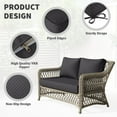 thumbnail image 3 of Kimunuk Outdoor Loveseat Cushion Set, 46" x 26" x 5" Waterproof Patio Furniture Cushions for Couch Bench Swing, Grey, 3 of 6