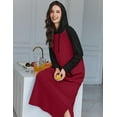 thumbnail image 3 of Ekouaer Ladies Modal Long Sleeve Sleepwear Casual Floor Length Night Dress, 3 of 6