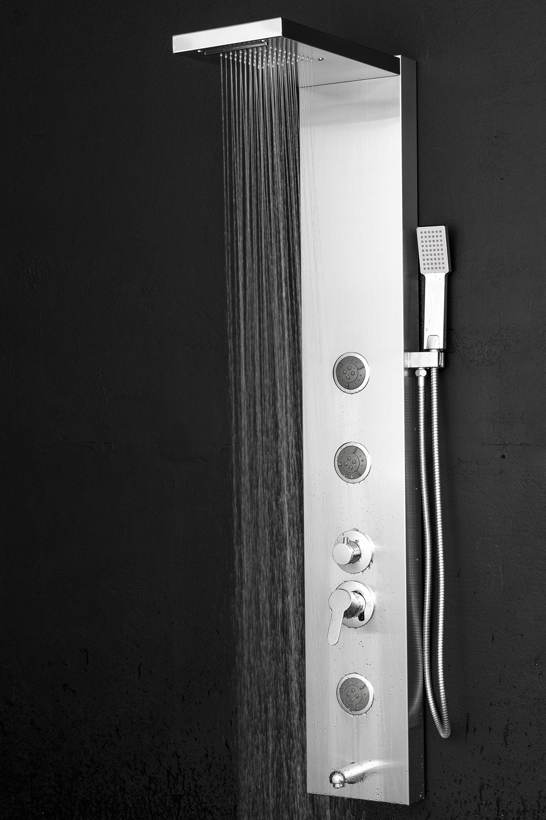 AKDY 55" Rainfall Waterfall Stainless Steel Bathroom Shower Panel