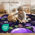 thumbnail image 4 of ODIKA 4'x6' Washable Area Rug Non-Slip, Chair-Friendly, Flatwoven Rug Irregular Shaped Optical Illusion Music Witchy Eight Refined for Home Office, Under Desk, 4 of 7