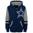 thumbnail image 2 of Preschool Navy Dallas Cowboys Stadium Color Block Full-Zip Hoodie, 2 of 3