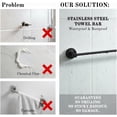 Suction Cup Towel Bar 17-28 Inch Adjustable Retractable Stainless Steel ...