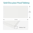 thumbnail image 2 of Kaboon 42x20 inch Universal Table Top, 1 inch Thick, White, 2 of 5