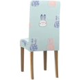 thumbnail image 4 of RYLABLUE Cute Rabbit Face Stretch Chair Cover Protector Seat Slipcover for Dining Room Hotel Wedding Party Set of 4, 4 of 5