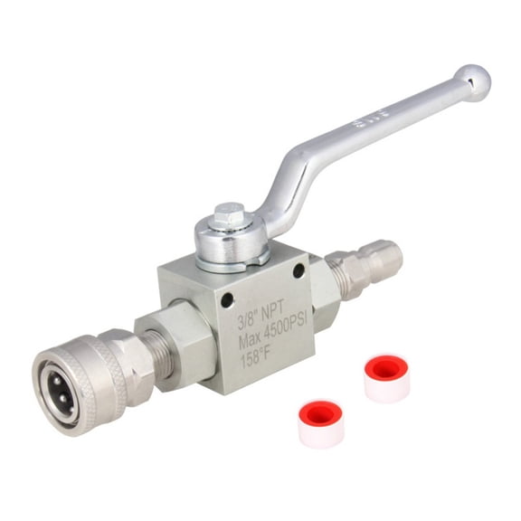 High Pressure Washer Ball Valve Kit Quick Connect for Power Washer Hose 4500 PSI