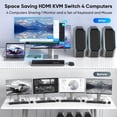 thumbnail image 2 of Conmutador KVM GREATHTEK USB 3.0 HDMI 4K @60Hz para 4 ordenadores y 1 monitor, 2 of 7