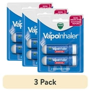 (3 pack) Vicks Vapo Inhaler, Soothing Non-Medicated Vapor Inhaler with Menthol Scent, 2 Count