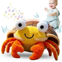 Crawling Crab Baby Toy, Musical Crawling Dancing Moving Walking Bouncing Learning Crab Tummy Time Toys Sensory Toddler Travel Toys for 1-3 Year Old Boy Girl