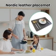 thumbnail image 3 of BAETEUY Table Placemat Waterproof Soft Faux Leather Double-sided Rectangle Non-slip Heat Insulation Minimalist Dishwasher Safe Dining Mat Kitchen Supplies, 3 of 8