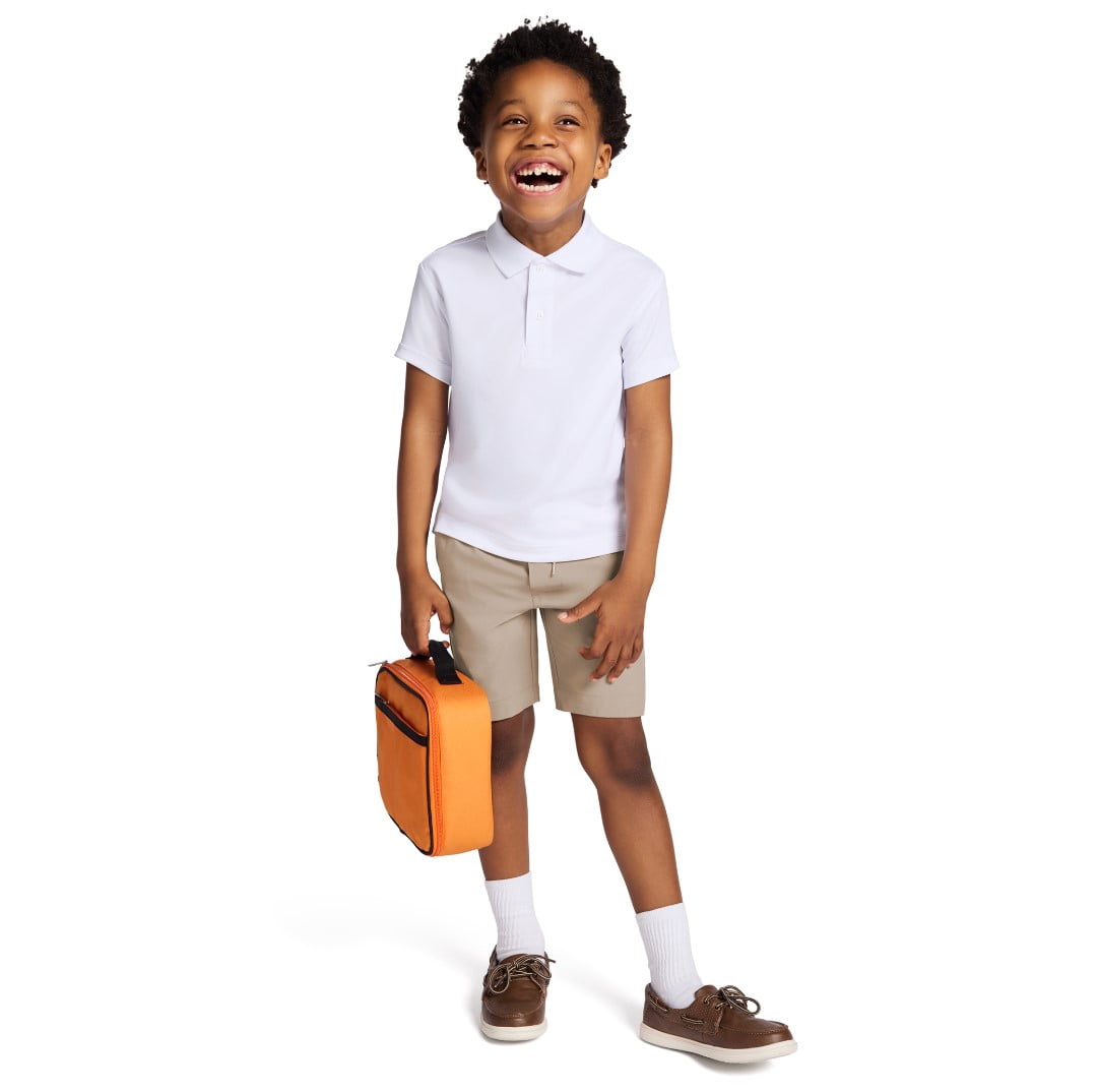 Wonder Nation Boys School Uniform Short Sleeve Performance Polo Shirt, 2-Pack, Sizes 4-18 & Husky