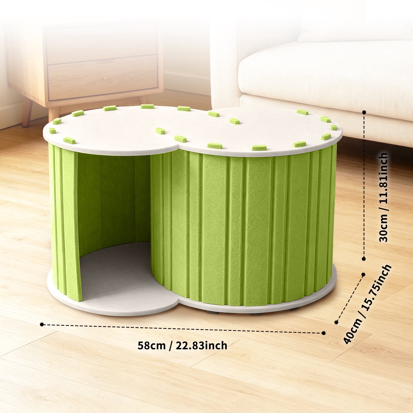 Foldable Cat Tunnel Pet House, Security Senses Interactive Educational Toy, Pet Play Rest Tunnel Hideout for Kittens & Small Animals
