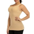 thumbnail image 1 of FUTATA Women's Cami Shaper Built in Bra Slim Seamless Tank Top Tummy Control Shapewear Camisole 3 Pack, 1 of 6