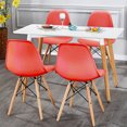 thumbnail image 7 of VECELO Dining Chairs with Natural Legs (Set of 4),Modern Dining Armless Chairs Steel Frame,Wood Leg Base, 7 of 7