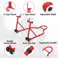 thumbnail image 2 of Yiwa Support de Roue avant de Moto Robuste 850 Lb Réglable, Support de Vélo Sport Type U/L avec Roulettes Doubles et Coussinet Antidérapant pour Stationnement à Long Terme, 2 of 6
