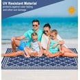 thumbnail image 4 of HOMERRY Geometric Moroccan Outdoor Rug Straw Plastic Area Rug for Balcony Pool RV Waterproof Reversible Carpet, Navy, 8'x 10', 4 of 6