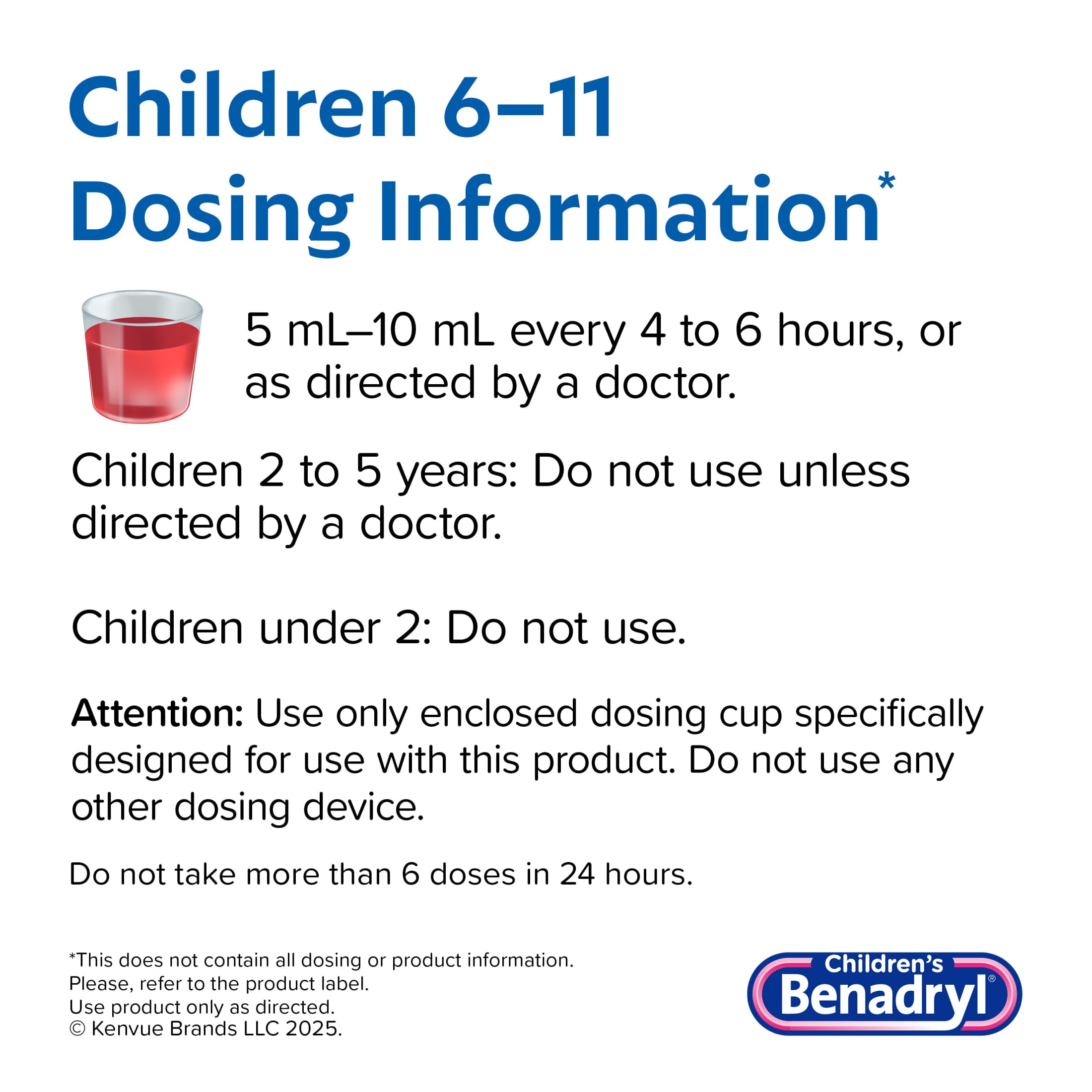 (3 pack) Children's Benadryl Allergy Relief Liquid, Cherry Flavor, 8 fl. oz