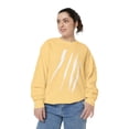 thumbnail image 5 of Effete Feline Claw Marks Scratch Unisex Garment-Dyed Sweatshirt, 5 of 8