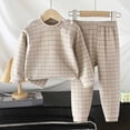 thumbnail image 2 of Splozh Baby Boy Winter Shirts with Pants 2Pcs Infant Toddler Winter Outfits Long Sleeve Pullover and Pants 2Pcs New Born Clothes Baby Boy,Khaki,6-12 Months, 2 of 5
